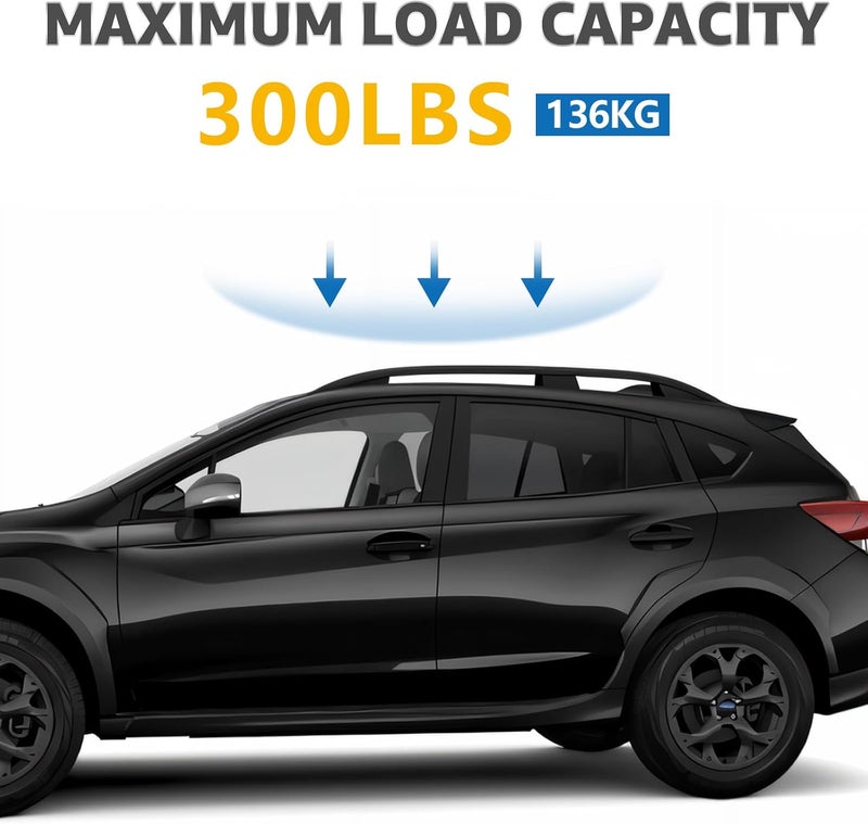 Koarigo Roof Rack Cross Bars Compatible with Subaru Crosstrek 2018-2023 / Impreza 2017-2023, Adjustable Aluminum Heavy Duty 300 LBS Anti-Theft Lock Cargo Carrier Rooftop Crossbar for Bike, Snowboard, Luggage - Image 2